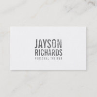 Bold Grey Grunge Stamped Text Business Card