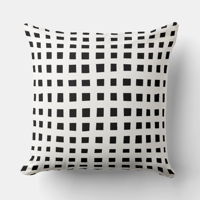 Bold Grid 091216 - White on Black Cushion (Front)