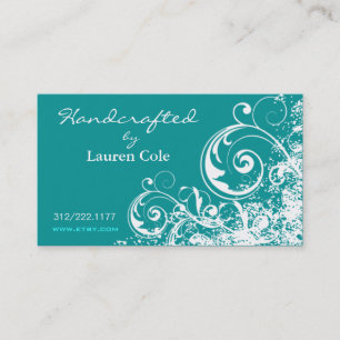 Bold Grunge Curls Handcrafted by custom crafts Business Card