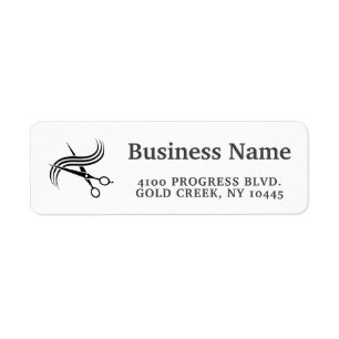 Bold Hair Salon Packaging Label Return Address Label