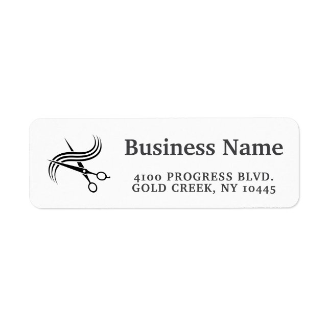 Bold Hair Salon Packaging Label Return Address Label (Front)