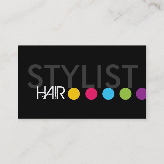 Bold Hair Stylist Business Card (Front)