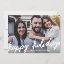 Bold Happy Holidays Script Overlay Photo