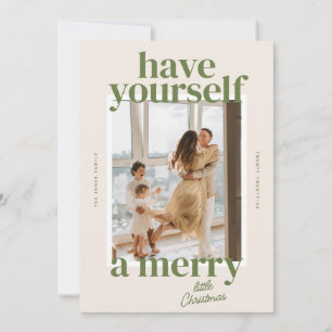Bold Have Yourself a Merry Little Christmas Photo Holiday Card