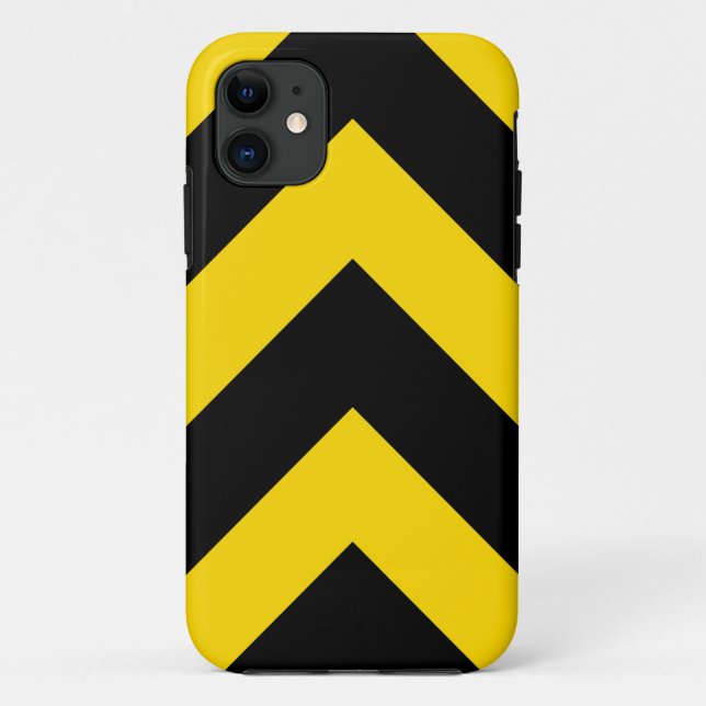 Bold Highway Traffic Bumble Bee Chevrons Case-Mate iPhone Case (Back)