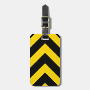 Bold Highway Traffic Bumble Bee Chevrons Luggage Tag
