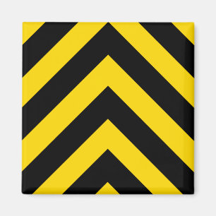 Bold Highway Traffic Bumble Bee Chevrons Magnet