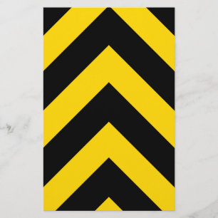 Bold Highway Traffic Bumble Bee Chevrons Stationery
