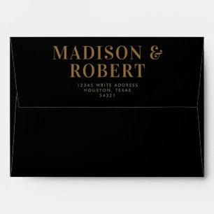 Bold Holly Berries Pine Cone Christmas Wedding Envelope