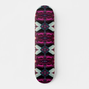 Bold Hot Pink Magenta Abstract Geometric Pattern  Skateboard