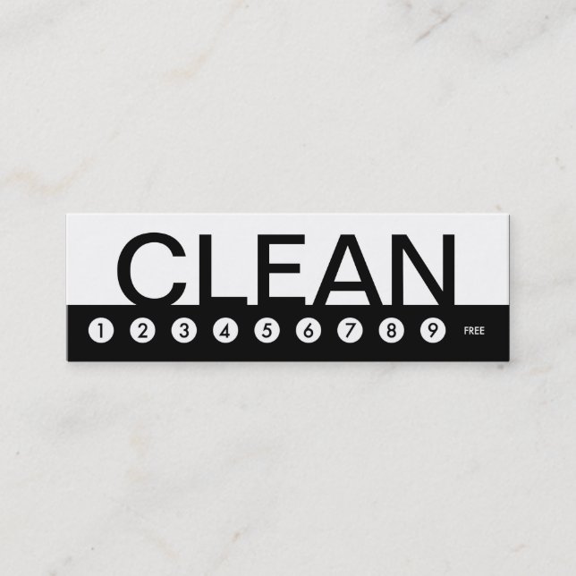 bold HOUSE CLEANING customer loyalty Card (Front)