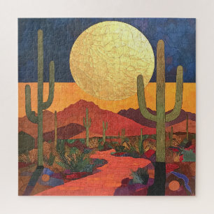 Bold House Decor Sunset Landscape Jigsaw Puzzle