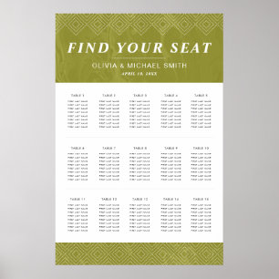 Bold Hues Chartreuse Green Seating Chart