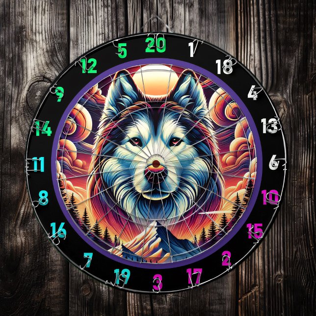 Bold Husky Vista Wall Design Dartboard (Creator Uploaded)