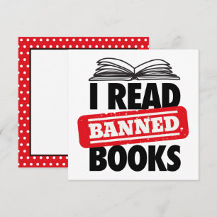 Bold “I Read Banned Books” Bookish  Invitation