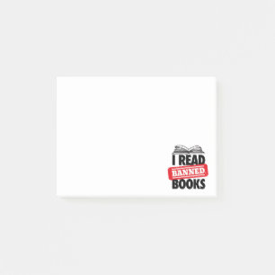 Bold “I Read Banned Books” Bookish Post-it Notes