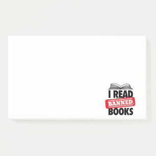 Bold “I Read Banned Books” Bookish Post-it Notes