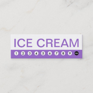 bold ICE CREAM customer loyalty Card