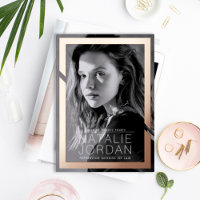 Bold in Gold Graduation Foil Invitation
