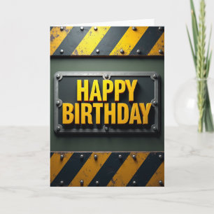 Bold Industrial Birthday Card