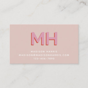 Bold Initial Minimalist Classic Retro Lemonade Business Card