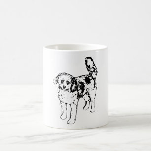 Bold Ink Dog and Expressive Contrast for Mornings Coffee Mug