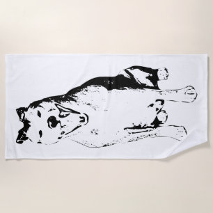 Bold Ink Sweep Beach Towel