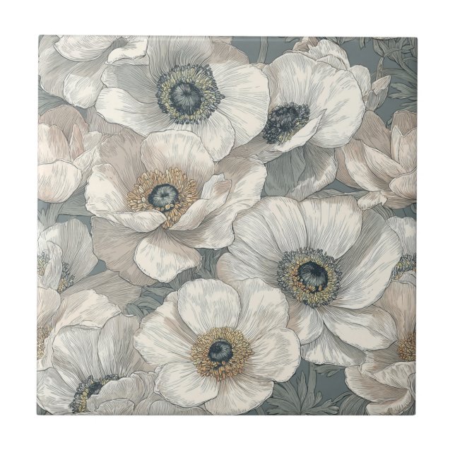Bold Interior Design Anemones  Tiles  For Flooring (Front)