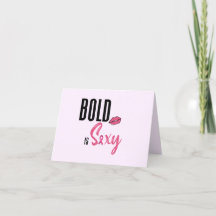 bold is sexy pink card