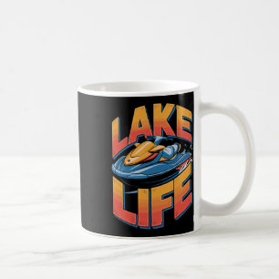 Bold Jet Skiing Lake Life Water Sport Art Coffee Mug