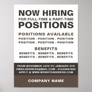 Bold Job Vacancy Recruitment Advertising Poster