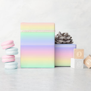 Bold Joyful Vibrant Rainbow Ombre Rich Colourful Wrapping Paper