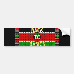 Bold Kenyan Motif: A Back-to-Basics Aesthetic Bumper Sticker