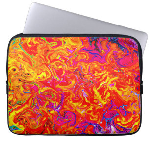 Bold Lava Colours Abstract Design Laptop Sleeve
