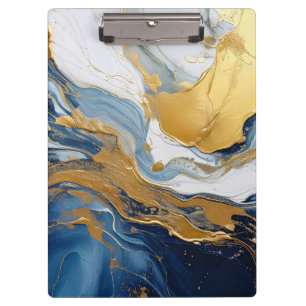 Bold Lava Flow in Gold and Blue Clipboard
