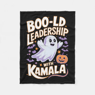 Bold Leadership With Kamala Harris 2024 Halloween Fleece Blanket