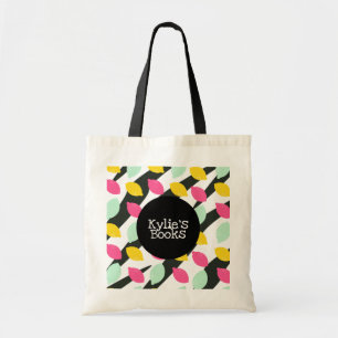 Bold Lemonade Lemons Limes Custom Library Books Tote Bag