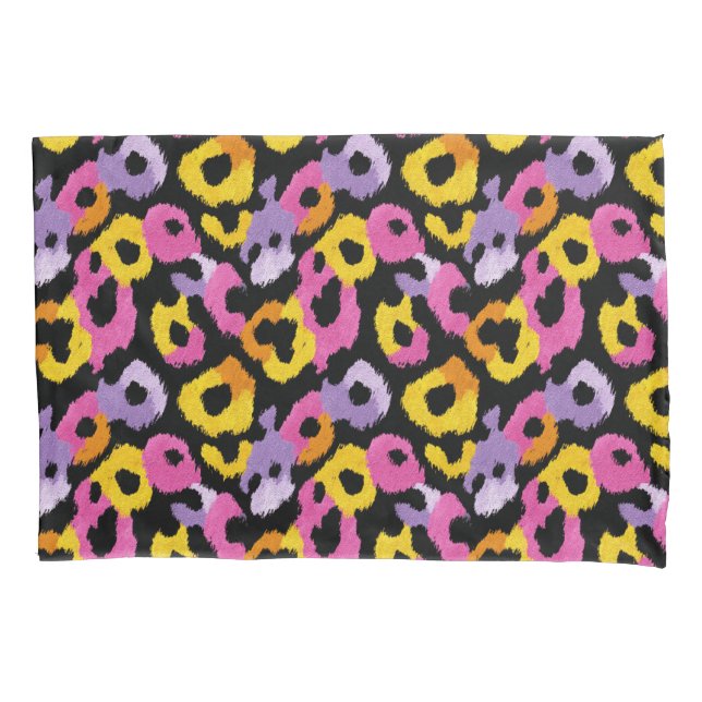 Bold Leopard Animal Print Retro Glam Chic  Pillowcase (Front)
