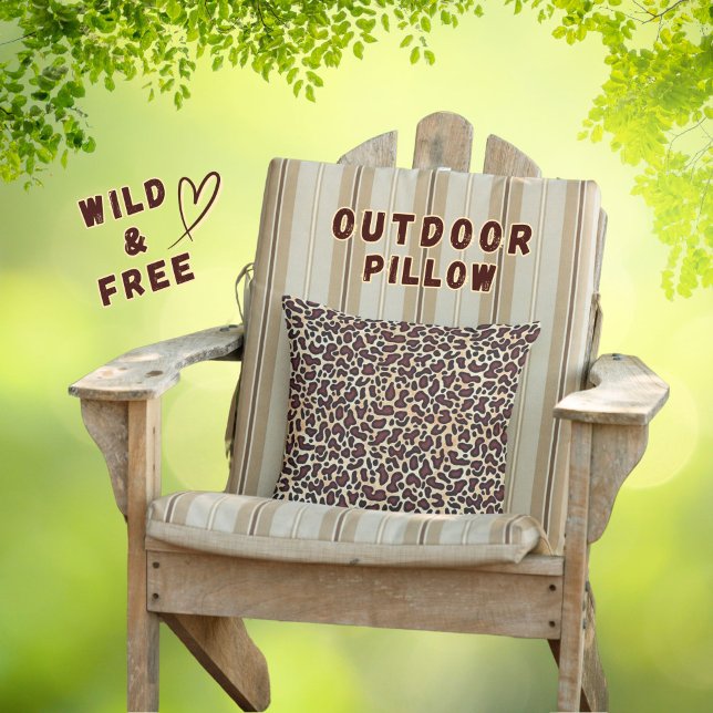 Bold Leopard Print Pattern Brown Black Tan Spot -  Cushion (Creator Uploaded)