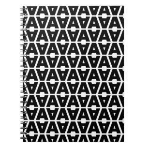Bold Letter A Pattern Alphabet Notebook