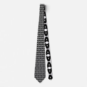 Bold Letter A Pattern Alphabet Tie