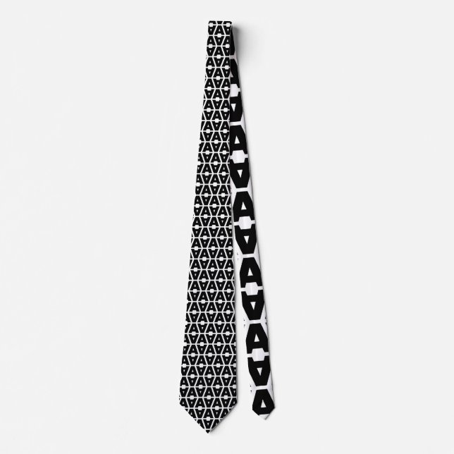 Bold Letter A Pattern Alphabet Tie (Front)