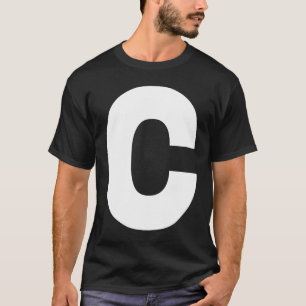 Bold Letter C Alphabet Characters Big Font Capita T-Shirt
