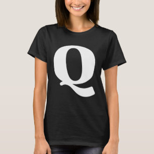 Bold Letter Q  Alphabet Characters Big Font Capita T-Shirt