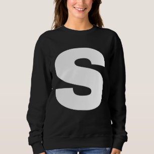 Bold Letter S Alphabet Characters Big Font Capital Sweatshirt