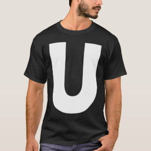 Bold Letter U Alphabet Characters Big Font Capita T-Shirt