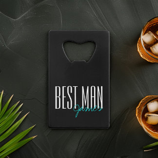Bold Letters "Best Man" Personalised Wedding Party