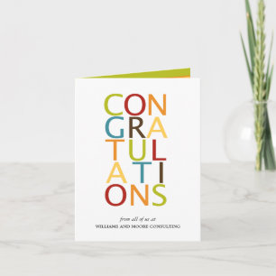 Bold Letters Congratulation Cards