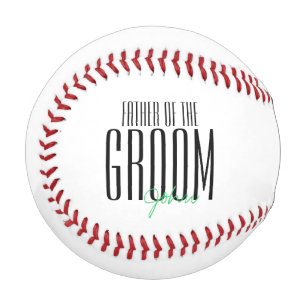 Bold Letters "Father of the Groom" Wedding Party Baseball