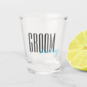 Bold Letters "Groom" Personalised Wedding Party Shot Glass